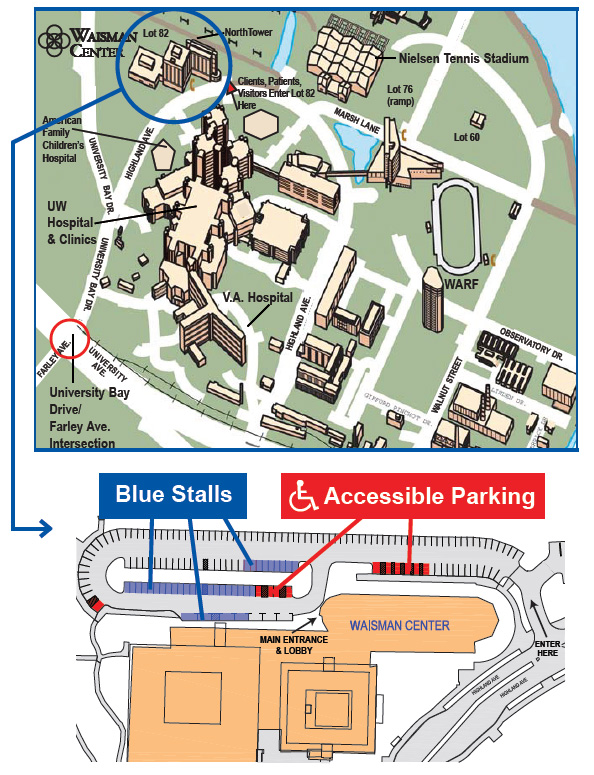 Parking Map for Waisman