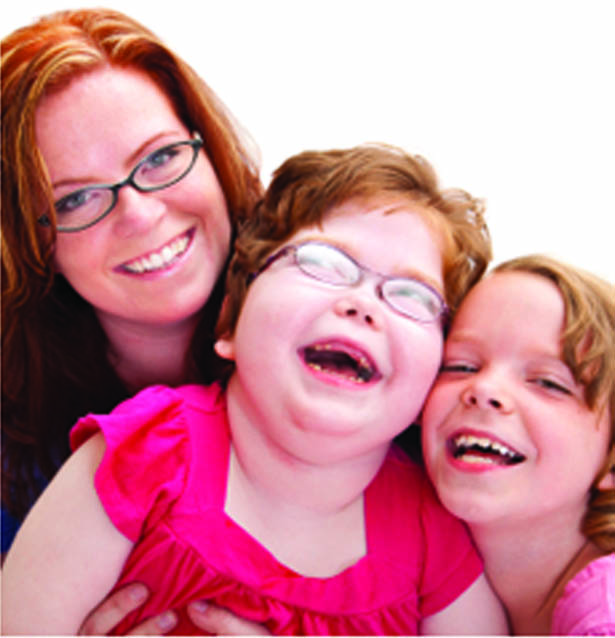 Mom with her two daughters laughing page 14