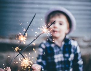 La Movida Boy with sparklers