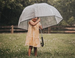 La Movida Girl with umbrella