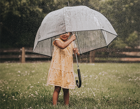 La Movida Girl with umbrella